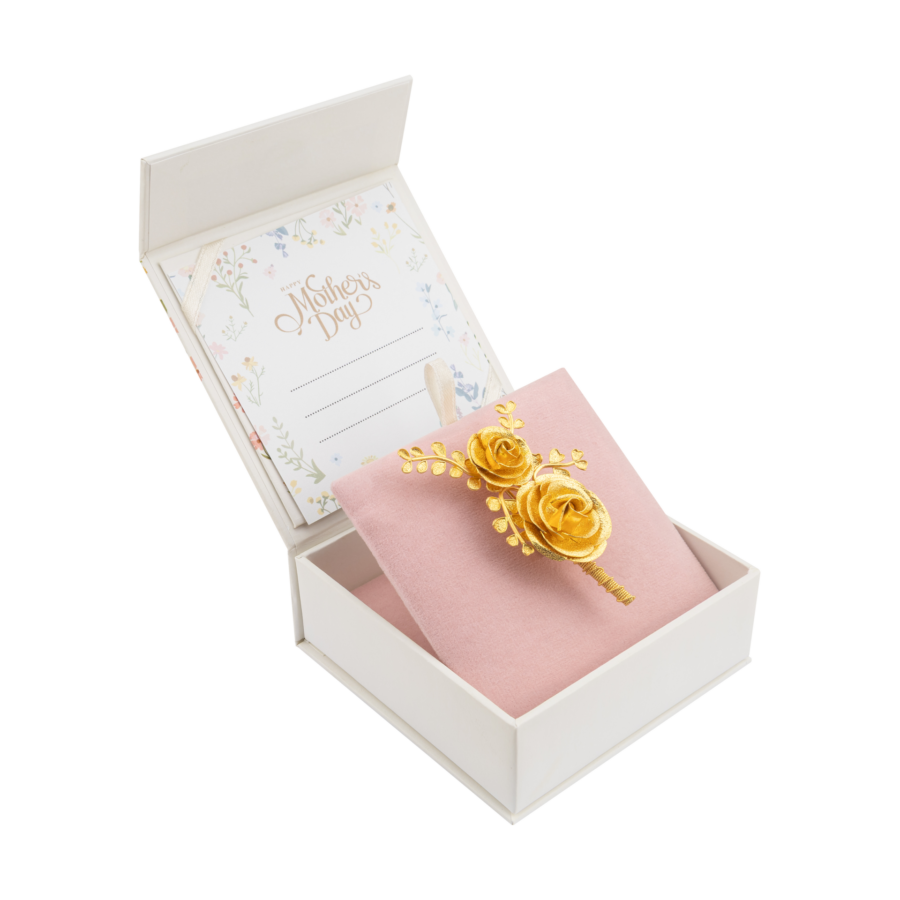 เข็มกลัดช่อกุหลาบ 2 ดอก กล่อง 02